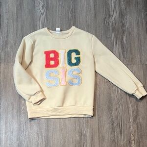 SHEIN Cream 'Big Sis' Sweatshirt